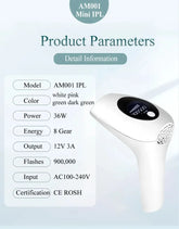 IPL Laser Hair Removal Device 990000 Flashes