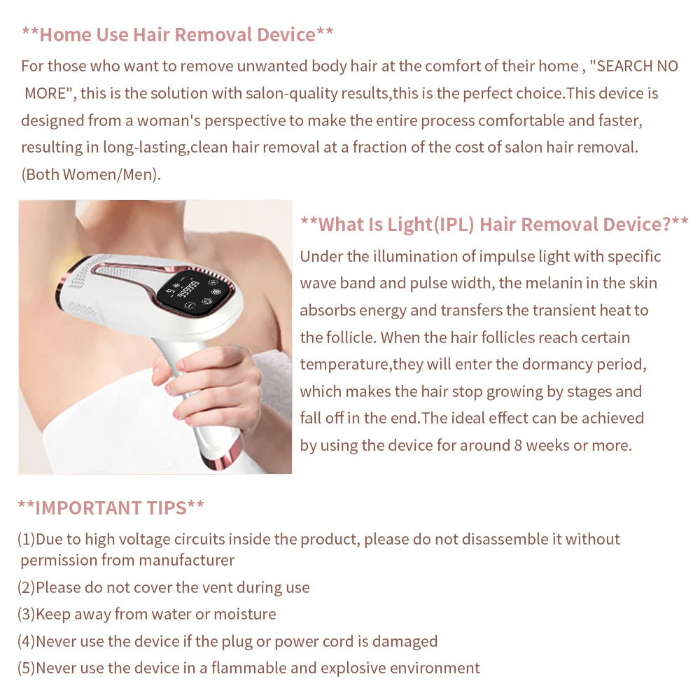 IPL Hair Removal Device 990000 Flashes